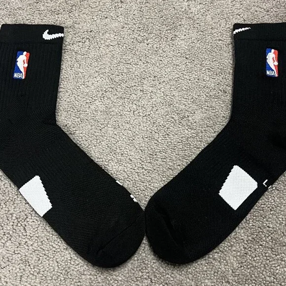 Nike Elite NBA Dri-FIT Basketball Crew Socks - Black - 2 Pairs NWT - Picture 5 of 5